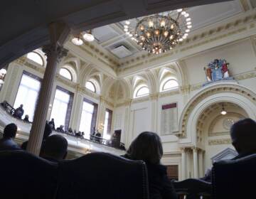 The interior of the N.J. Statehouse