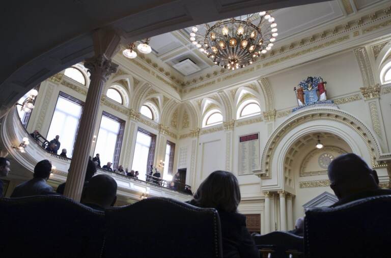 The interior of the N.J. Statehouse