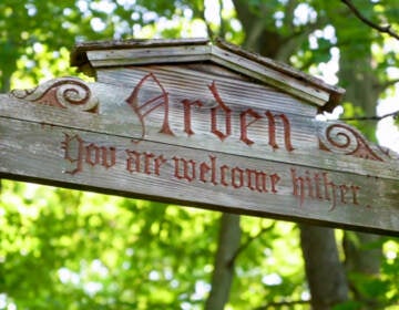 A sign in the Village of Arden reads 