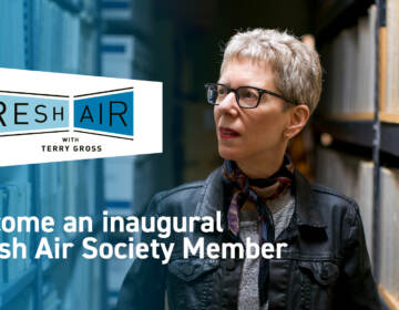 Terry Gross pictured with the Fresh Air logo and text that reads 