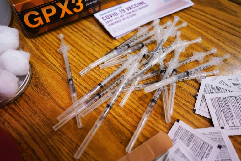 COVID-19 vaccine syringes