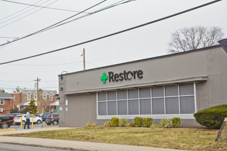 The marijuana dispensary in Yeadon, Pa., open on Church Street, in March, 2022. (Kimberly Paynter/WHYY)