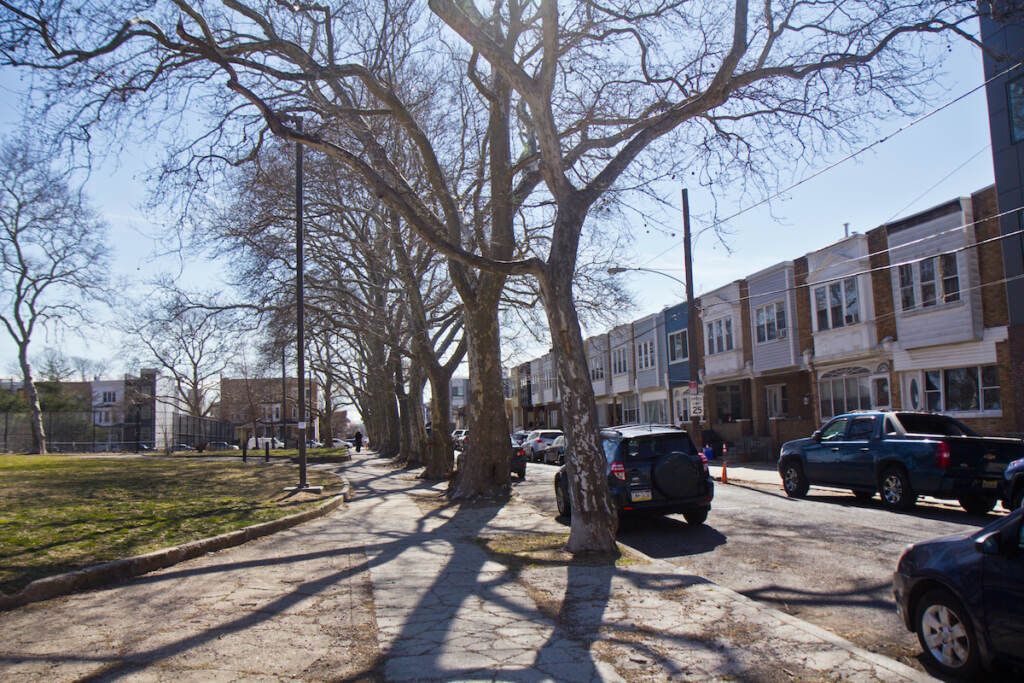 Homes are seen on South 24th between Reed and Wharton streets