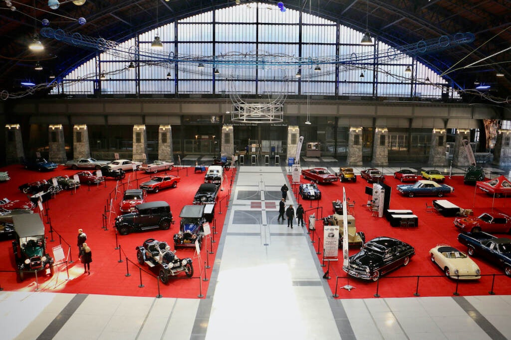 Classic cars fill the Great Hall at the Pennsylvania Convention Center