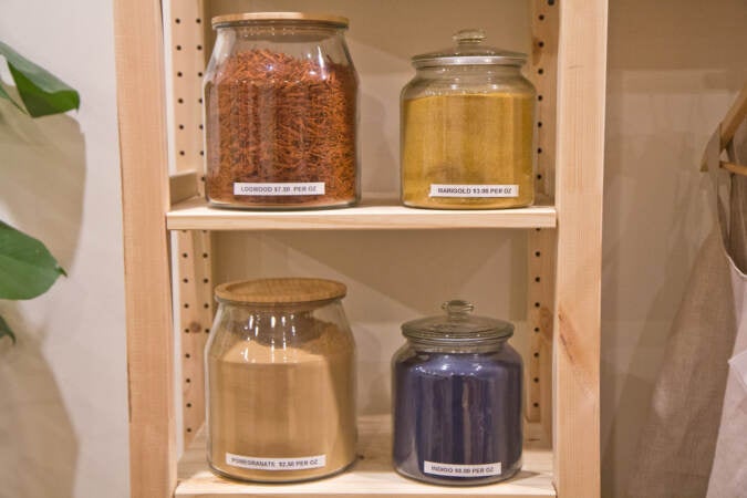 Natural materials that can be used to dye fabrics for sale at Modest Transitions