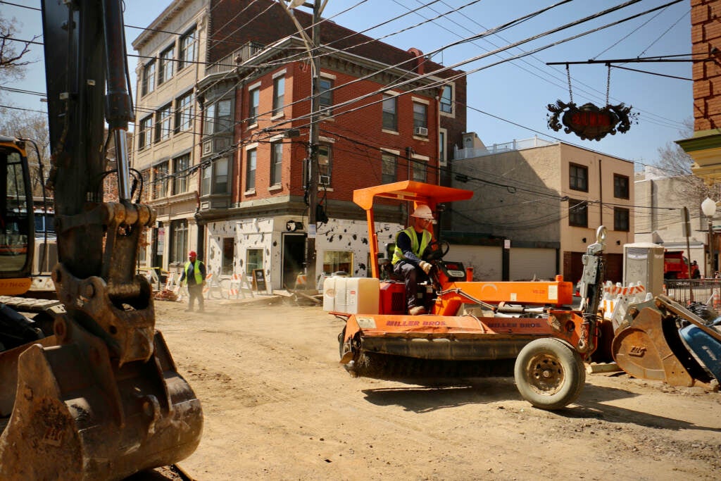 Street work at 6th and Bainbridge streets