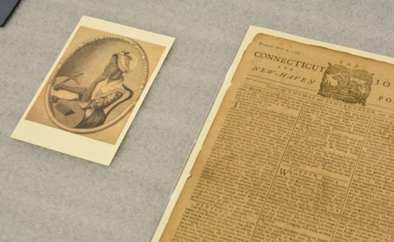 The Museum of American Revolution recently purchased this newspaper clip of Wheatley’s published letter and it is on display now. (Courtesy of Museum of American Revolution)