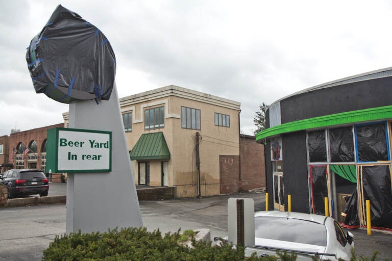 Signs at the CBD Kratom store in Radnor, Pa., covered on March 31, 2022. (Kimberly Paynter/WHYY)