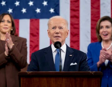 U.S. President Joe Biden delivers the State of the Union address to a joint session of Congress at the U.S. Capitol in Washington, DC, on March 1, 2022