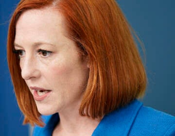 White House press secretary Jen Psaki speaks during a press briefing at the White House, Friday, March 18, 2022, in Washington. (AP Photo/Patrick Semansky)