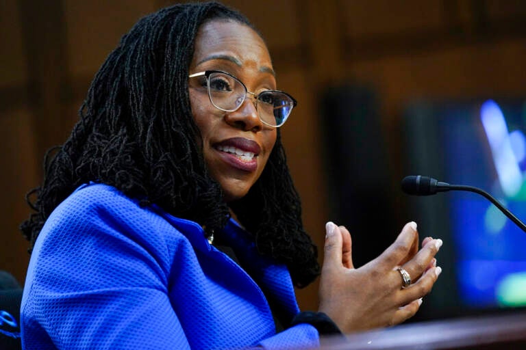 Supreme Court nominee Ketanji Brown Jackson testifies during her Senate Judiciary Committee confirmation hearing