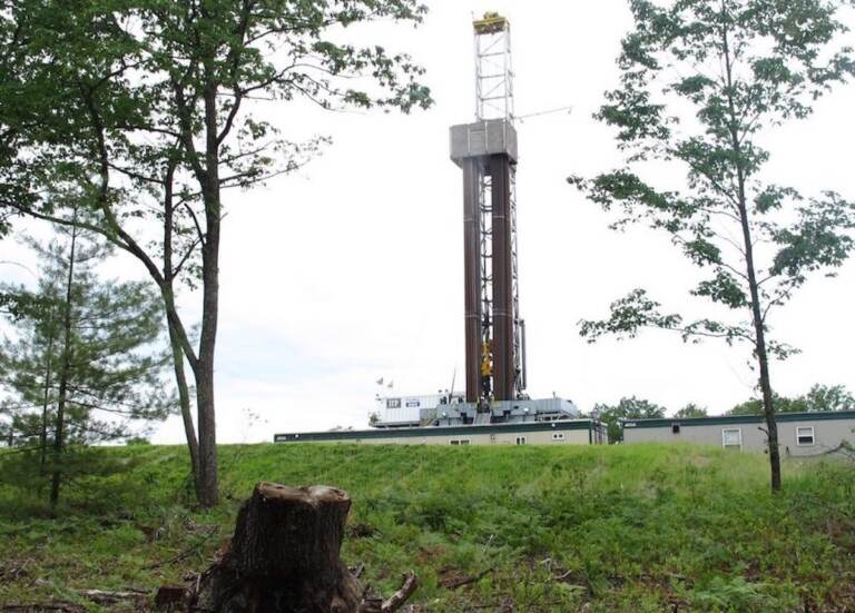 A gas rig in the Tiadaghton State Forest.