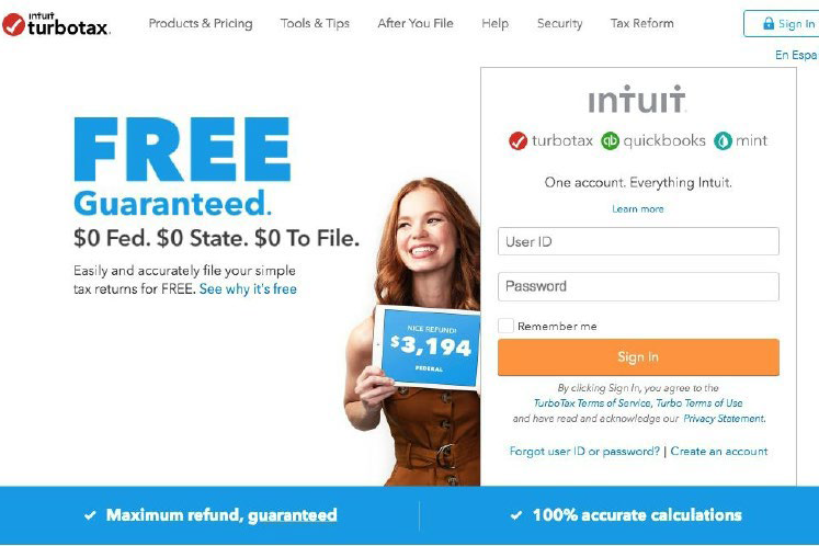 Intuit's 2018 homepage for TurboTax failed to adequately disclose the limits of the 