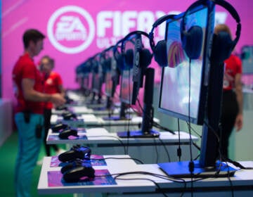 Gaming consoles where visitors can try out the 