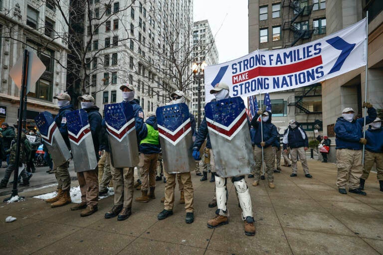 Thousands Of Pro-Life Activists March In Chicago The white nationalist group Patriot Front attends the March For Life