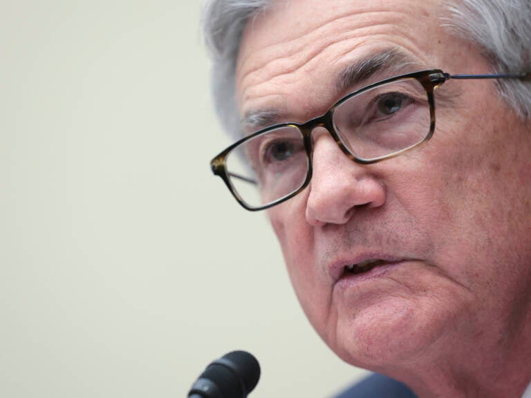 Federal Reserve Board Chair Jerome Powell testifies about 'monetary policy and the state of the economy' before the House Financial Services Committee on March 02, 2022 in Washington. (Photo by Win McNamee/Getty Images)