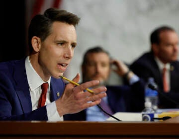 Sen. Josh Hawley, R-Mo., questions Supreme Court nominee Judge Ketanji Brown Jackson during her confirmation hearing on March 22.
Chip Somodevilla/Getty Images

