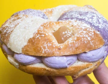 Rosca de reyes with ube cream at Mexipino