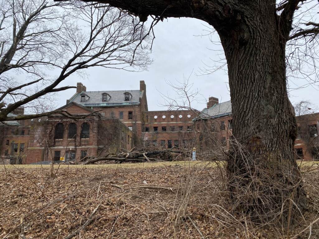 Norristown State Hospital is seen from a distance