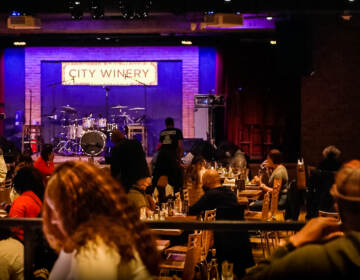 People eating and drinking inside City Winery