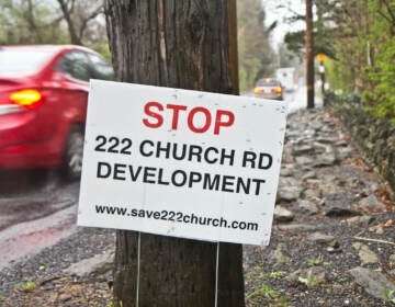 Elkins Park residents are fighting a development they believe would increase flooding along the Tookany Creek. (Kimberly Paynter/WHYY)