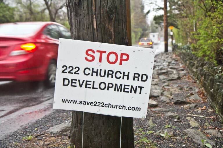 Elkins Park residents are fighting a development they believe would increase flooding along the Tookany Creek. (Kimberly Paynter/WHYY)