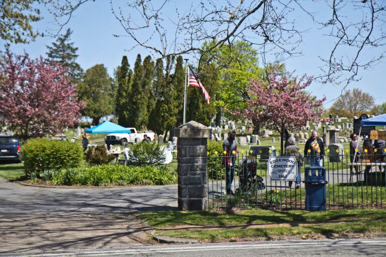 Members of the Pottstown community participated in a community clean-up and art fair on April 30, 2022. (Kimberly Paynter/WHYY)