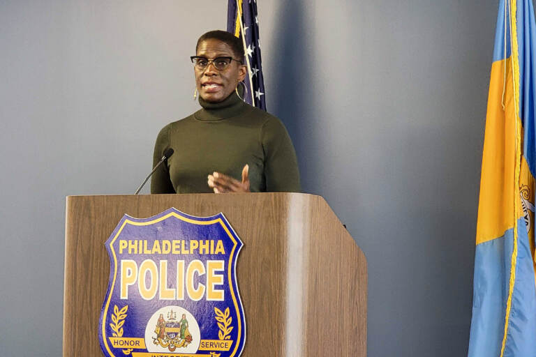 Leslie Marant is the Philadelphia Police Department's first-ever chief equity, diversity, and inclusion officer. (Tom MacDonald/WHYY)