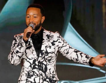 John Legend accepts the Global Impact Award at the Recording Academy Honors Presented By The Black Music Collective on Saturday, April 2, 2022, at Resorts World Las Vegas.