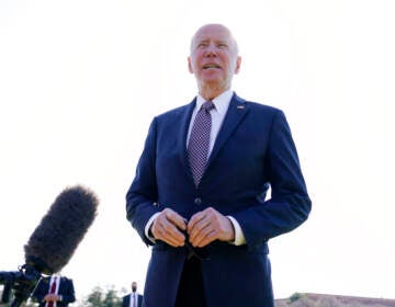 President Joe Biden speaks to the press on April 4, 2022.