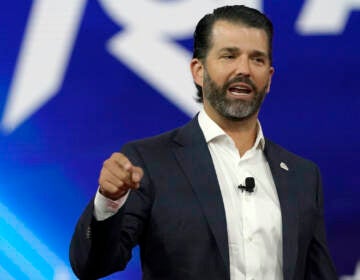 File photo: Donald Trump Jr., speaks at the Conservative Political Action Conference (CPAC) on Feb. 27, 2022, in Orlando, Fla. Donald Trump Jr. texted White House chief of staff Mark Meadows two days after the 2020 presidential election with strategies for overturning the result if Trump's father lost, CNN reported Friday, April 8, 2022