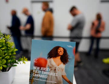 Customers line up inside a Curaleaf dispensary, Thursday, April 21, 2022, in Bellmawr, N.J. Recreational sales of cannabis for adults 21 and older started Thursday, with the first alternative treatment centers opening at 6 a.m. in part of the state. (AP Photo/Matt Slocum)