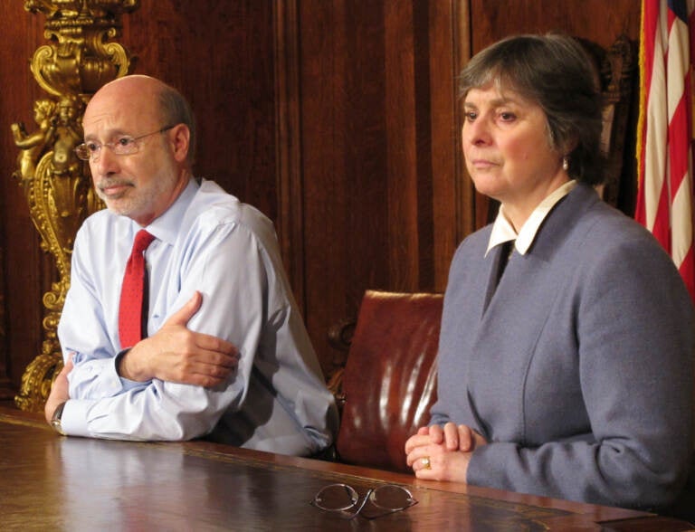 File photo: Pennsylvania Gov. Tom Wolf and First Lady Frances Wolf. (AP Photo/Marc Levy)