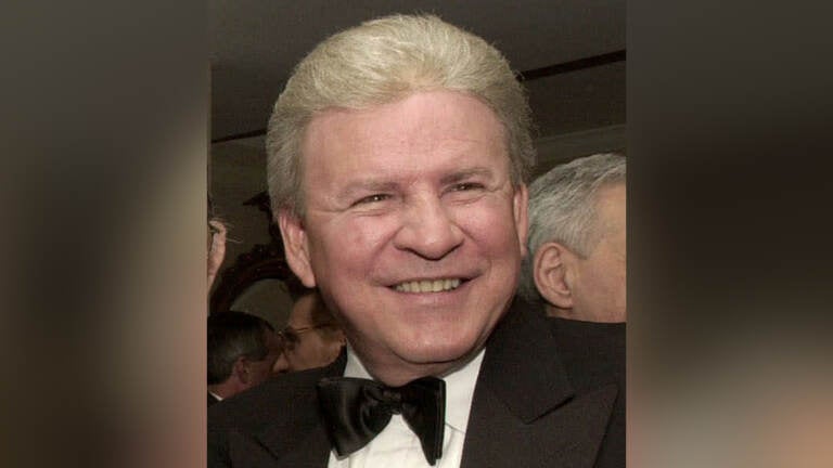 In this Oct. 28, 2000 file photo, Bobby Rydell attends a dinner given by the National Italian American Federation at the Washington Hilton in Washington. (AP Photo/Linda Spillers)