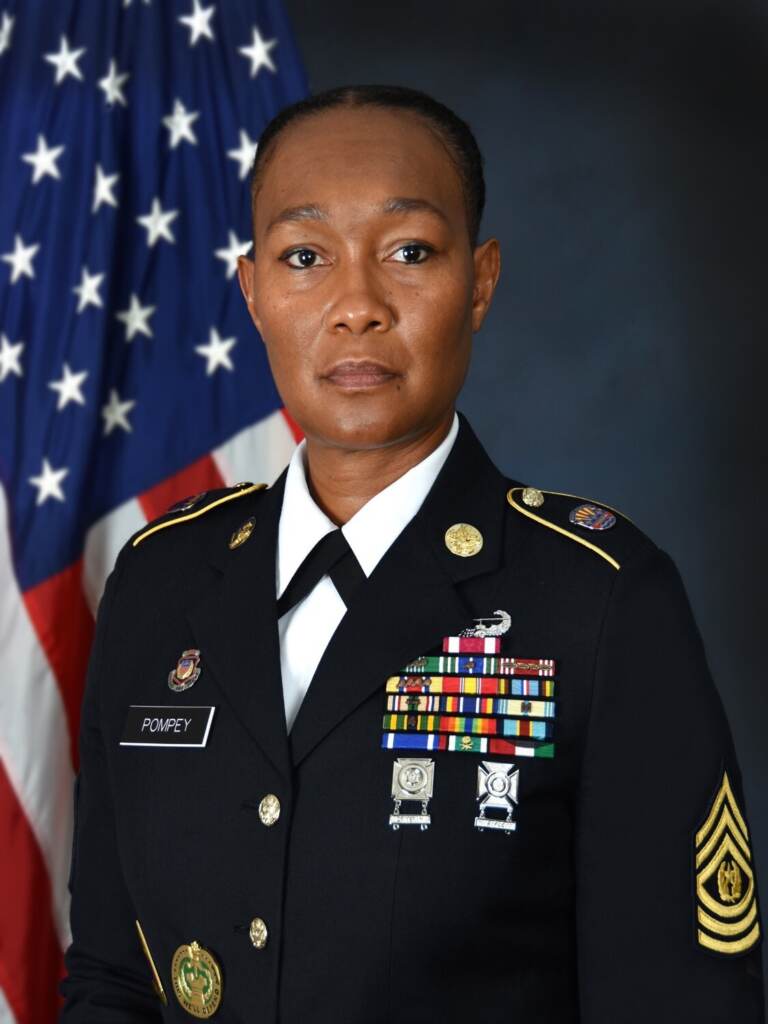 Headshot of Command Sgt. Maj. Subretta Pompey.