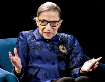 Justice Ruth Bader Ginsburg speaks onstage at the Fourth Annual Berggruen Prize Gala celebrating 2019 Laureate Supreme Court Justice Ruth Bader Ginsburg in New York City. (Eugene Gologursky/Getty Images for Berggruen Institute)