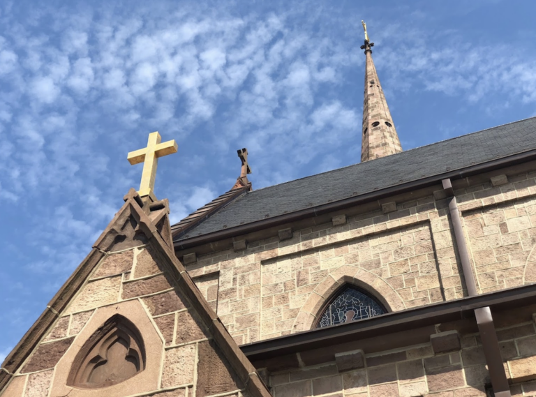 The exterior of a church in South Jersey