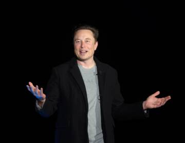 Elon Musk speaks during a news conference at SpaceX's Starbase facility near Boca Chica Village in South Texas on Feb. 10. (Jim Watson/AFP via Getty Images)