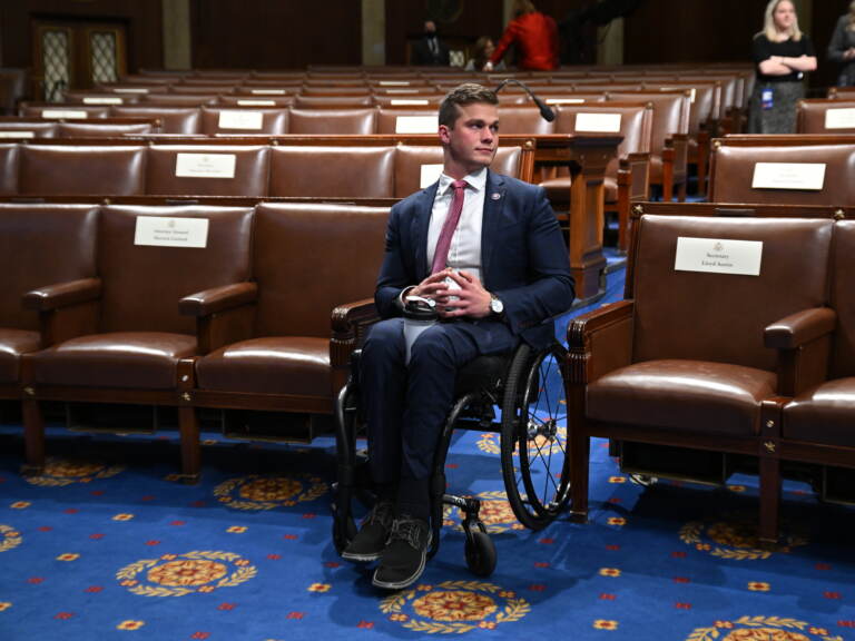 Rep. Madison Cawthorn, R-N.C., is seen here at the State of the Union address at the U.S. Capitol on March 1, 2022. (Saul Loeb/Getty Images)