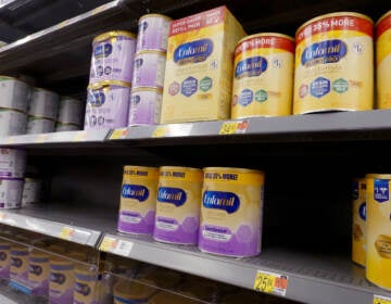 Baby formula is offered for sale at a big-box store on Jan. 13 in Chicago. Baby formula has been in short supply in many stores around the U.S. for several months. (Scott Olson/Getty Images)