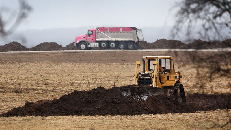 Land is prepared for the disposal of nearly 3 million chickens after avian influenza was discovered