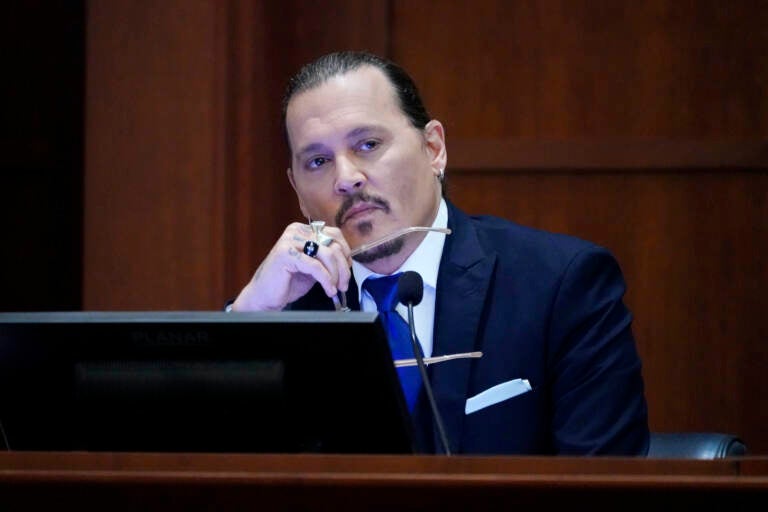 Johnny Depp testifies in the courtroom