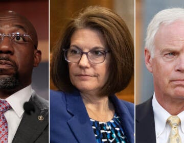 Incumbent Sens. (from left) Raphael Warnock, D-Ga., Catherine Cortez Masto, D-Nev., and Ron Johnson, R-Wis., are all facing tough reelection contests this year.