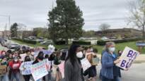 Over 100 people gathered for the rally in the City of Chester in response to the county's new contract with Covanta. (Emily Rizzo/WHYY)