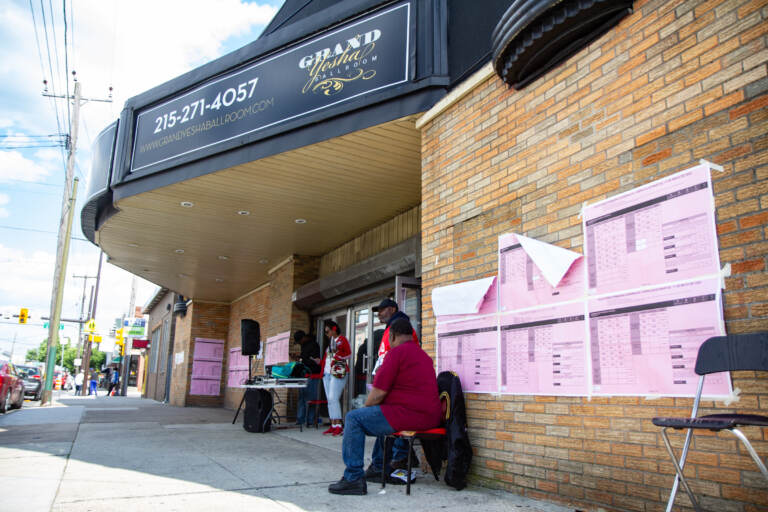 The Grand Yesha Ballroom, a polling place for the May 17, 2022 primary election. (Kimberly Paynter/WHYY)
