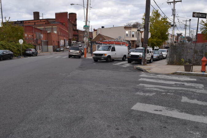 The same corner in Fairhill before the slow zone features were added. (Courtesy of the City of Philadelphia)