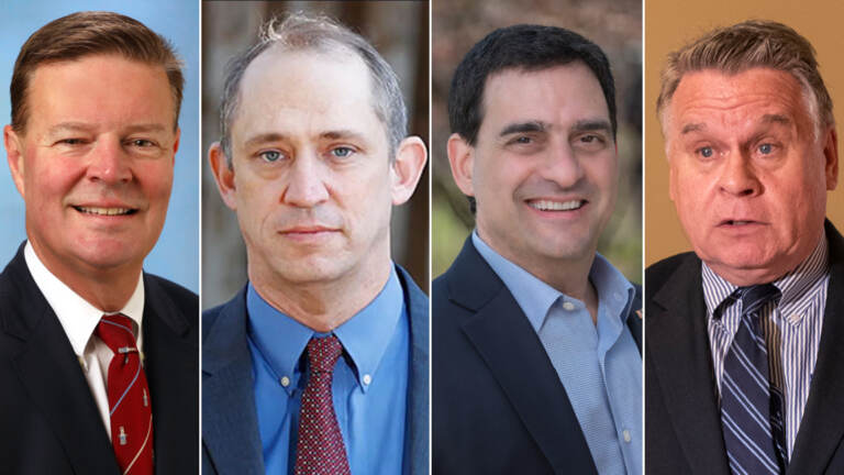 Four N.J. GOP primary candidates photos are arranged side by side.