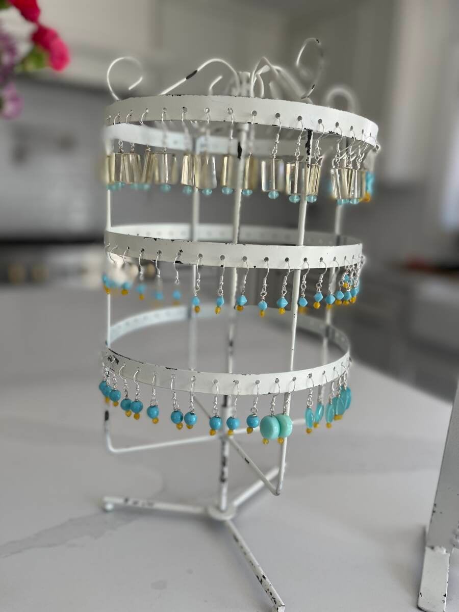 Mia Ellen Ruggieri crafts earrings to raise money for Ukraine - WHYY