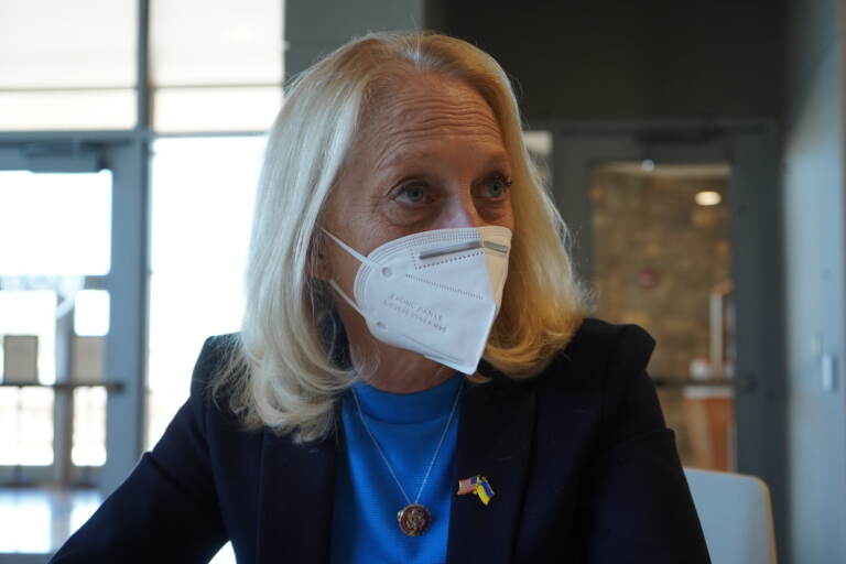 U.S. Rep. Mary Gay Scanlon recently secured $650,000 in federal funding to support the creation of mobile crisis teams in Delco. (Kenny Cooper/WHYY)