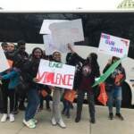 A group of Philadelphia teens advocate for stronger gun policies is in Harrisburg, PA on April 26. The group was organized by Ceasefire PA, and some of them remain active on the issue through the Enough is Enough steering committee. (Courtesy of CeaseFirePA)